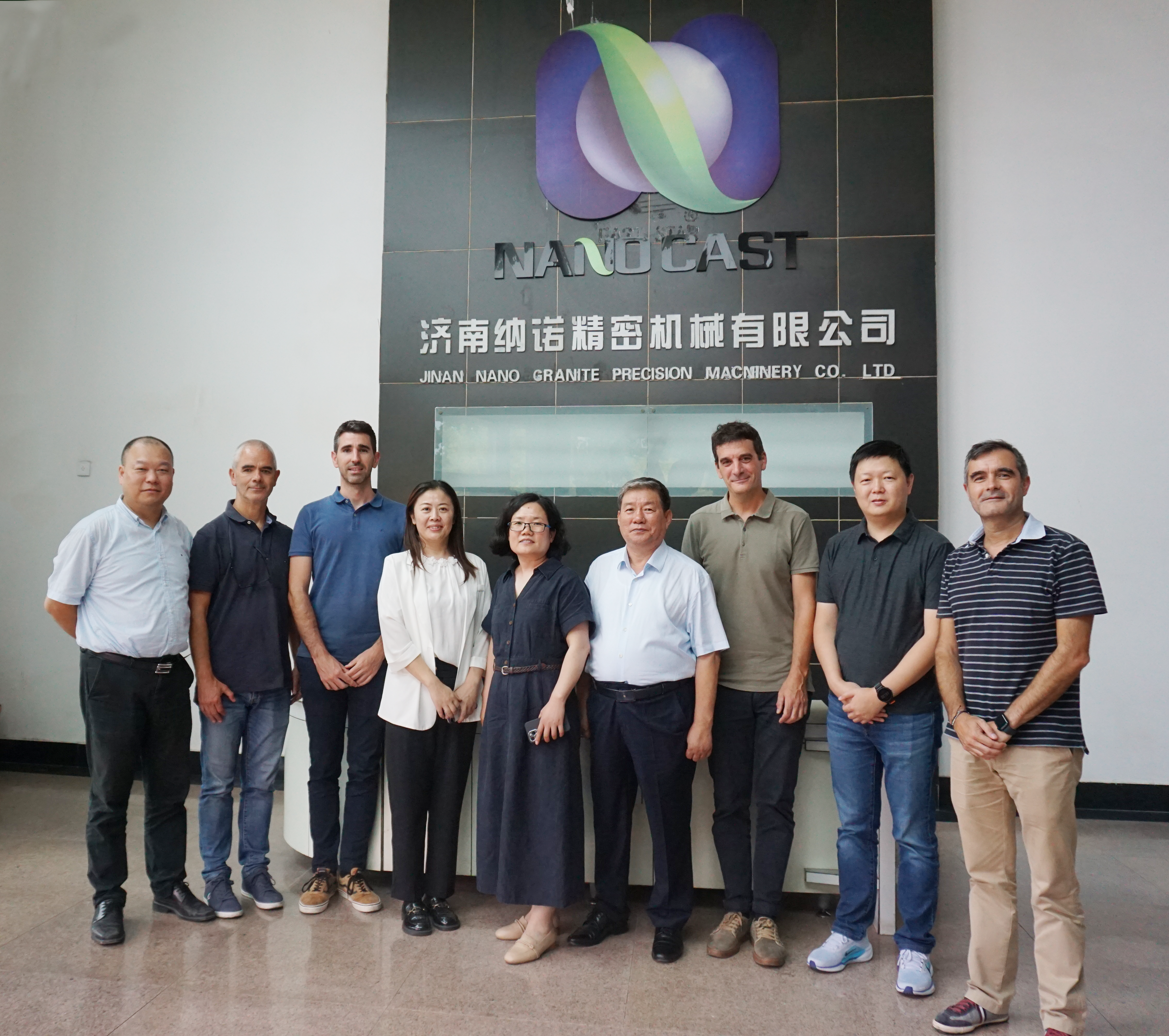 热烈欢迎西班牙达诺巴特团队来山东纳诺参观调研